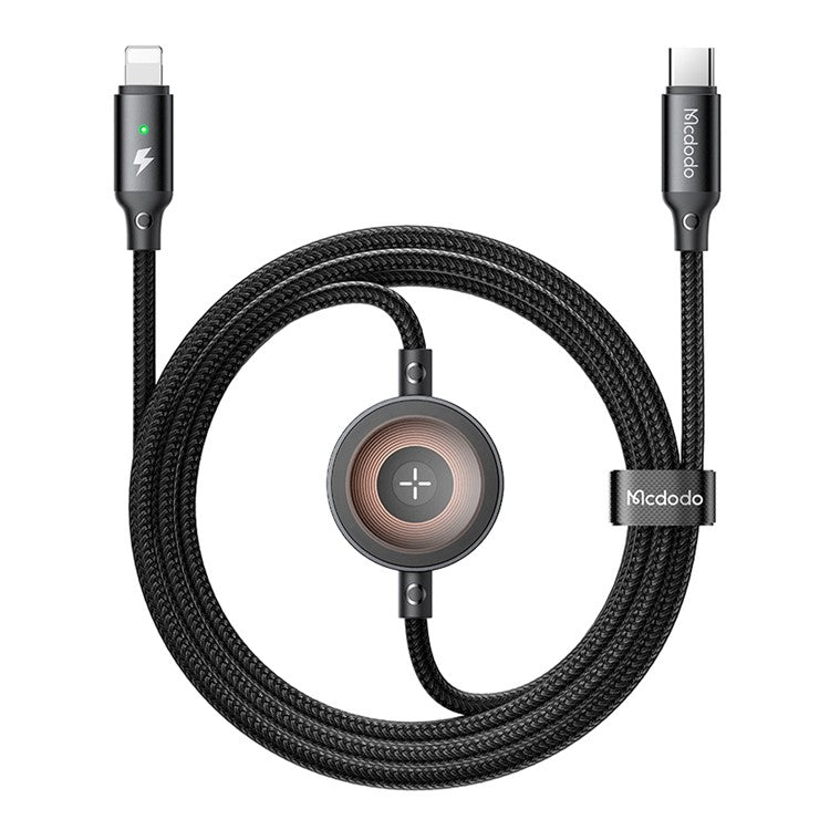MCDODO CA-5680 2-in-1 Data Cable Type-C to iP + Watch Wireless Charger 36W 1.5m