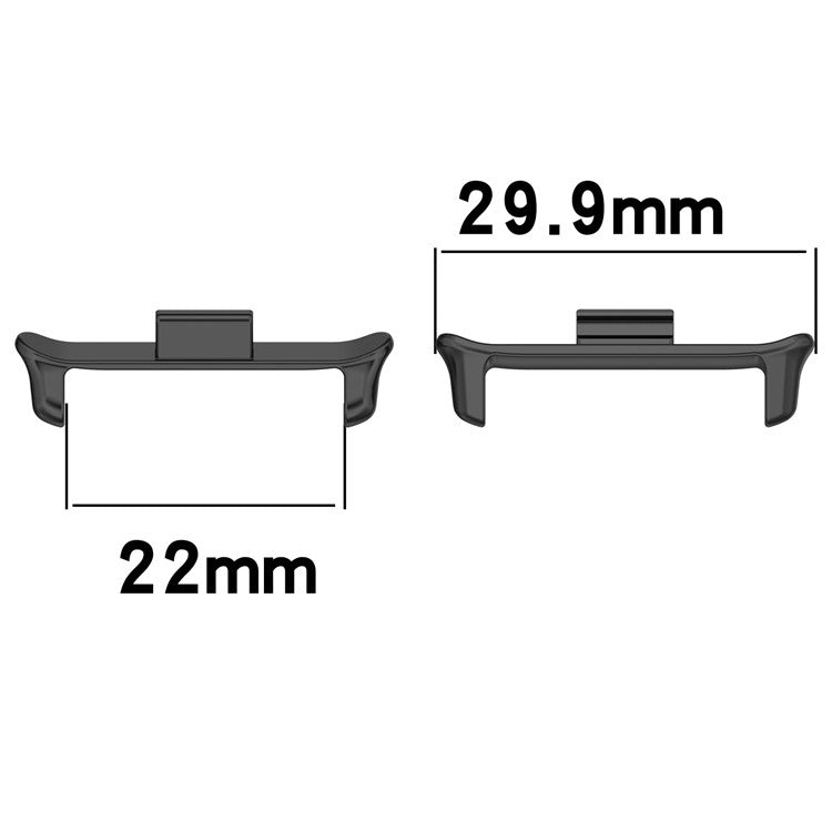 1 Pair Metal Adapter for vivo Watch GT Watch Band Strap Connector, Inner Length: 22mm - Gold