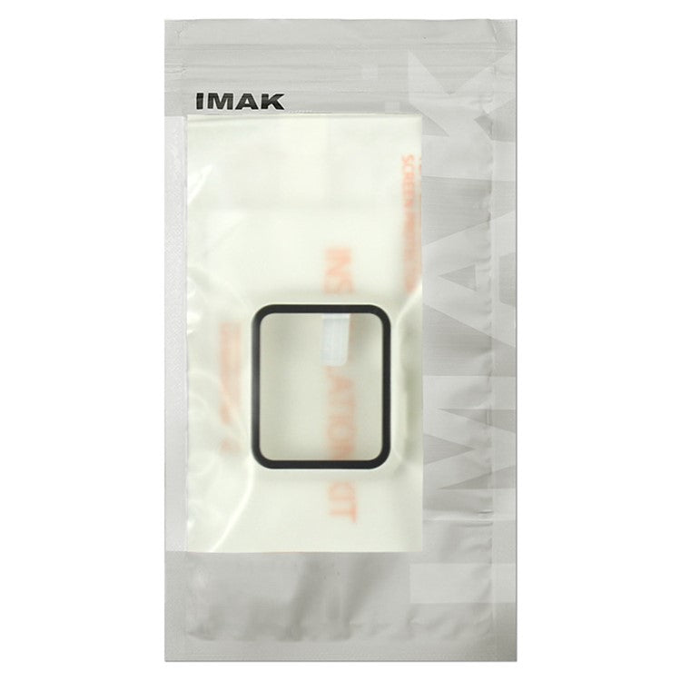 IMAK For Apple Watch Series 10 46mm Case Full Protection Integrate Watch PC Cover with Tempered Glass Film - Rose Gold