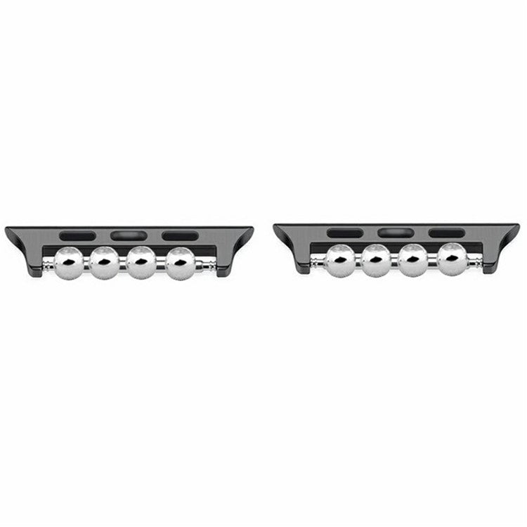 1 Pair Roller Connector For For Apple Watch Series 10 Ultra 9 8 7 SE 6 5 4 3 2 1 46mm 49mm 45mm 44mm 42mm Replacement Watch Band Connector - Black