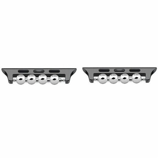 1 Pair Roller Connector For For Apple Watch Series 10 Ultra 9 8 7 SE 6 5 4 3 2 1 46mm 49mm 45mm 44mm 42mm Replacement Watch Band Connector - Black
