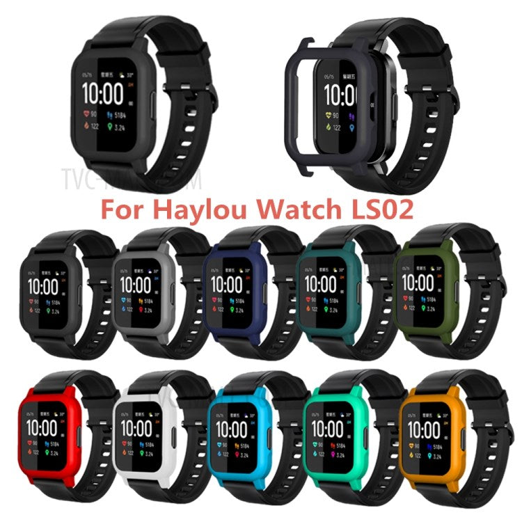 Smart Watch Frame Bumper Protective Scratch Proof PC Case for Xiaomi Haylou Watch LS02 - Midnight Green