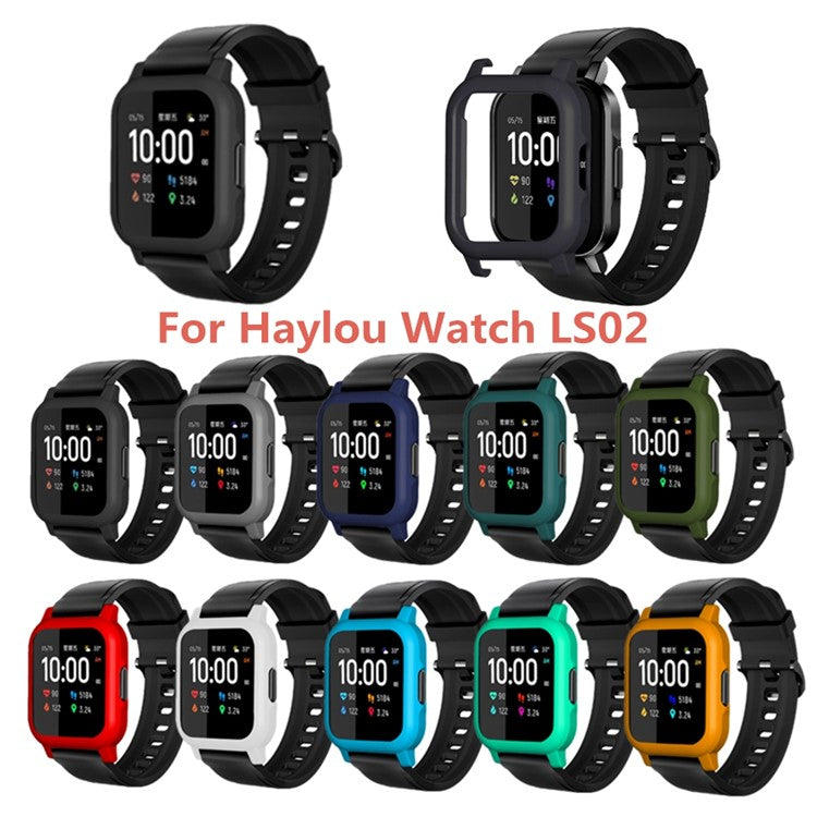 Smart Watch Frame Bumper Protective Scratch Proof PC Case for Xiaomi Haylou Watch LS02 - Midnight Blue