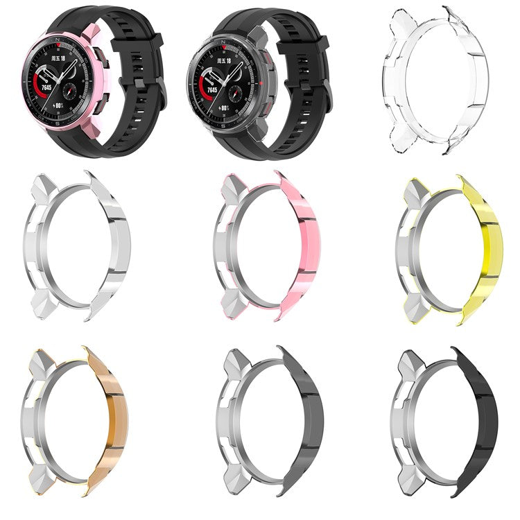 Shockproof Electroplate Watch Frame Case Cover Protector for Honor GS Pro KAN-B19 - Black
