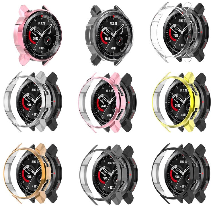 Shockproof Electroplate Watch Frame Case Cover Protector for Honor GS Pro KAN-B19 - Black