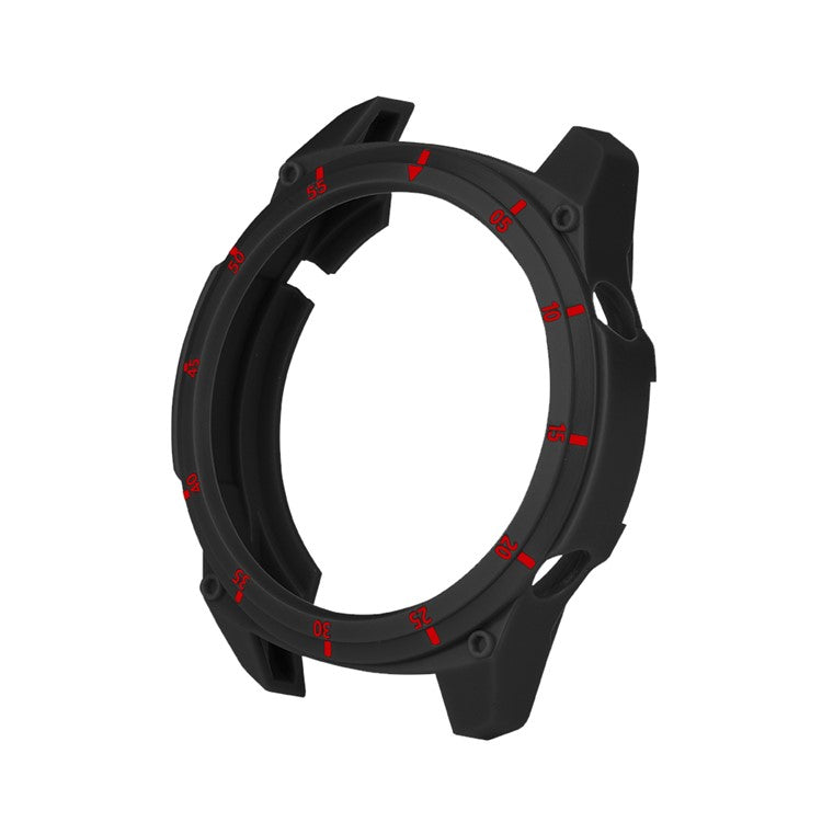 Sports Style Dual Color TPU Protective Watch Case Cover for Huawei Watch GT 2 46mm - Black/Red