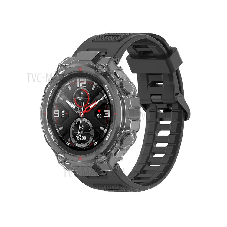 Transparent Soft TPU Smart Watch Protector Cover Case for Huami Amazfit T-Rex A1918 - White