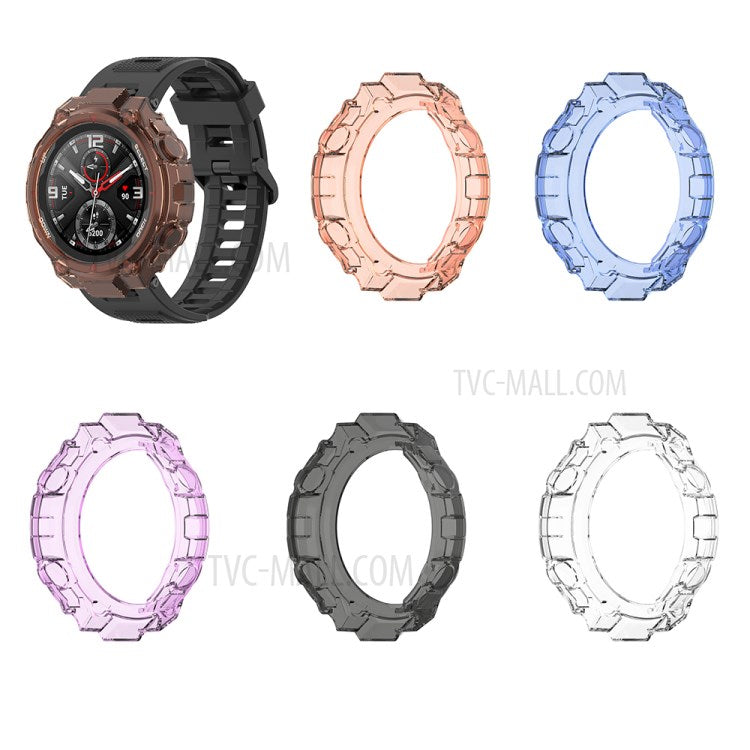 Transparent Soft TPU Smart Watch Protector Cover Case for Huami Amazfit T-Rex A1918 - White