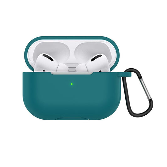 Solid Color Wireless Earphone Silicone Protective Case Cover for Airpods Pro - Green