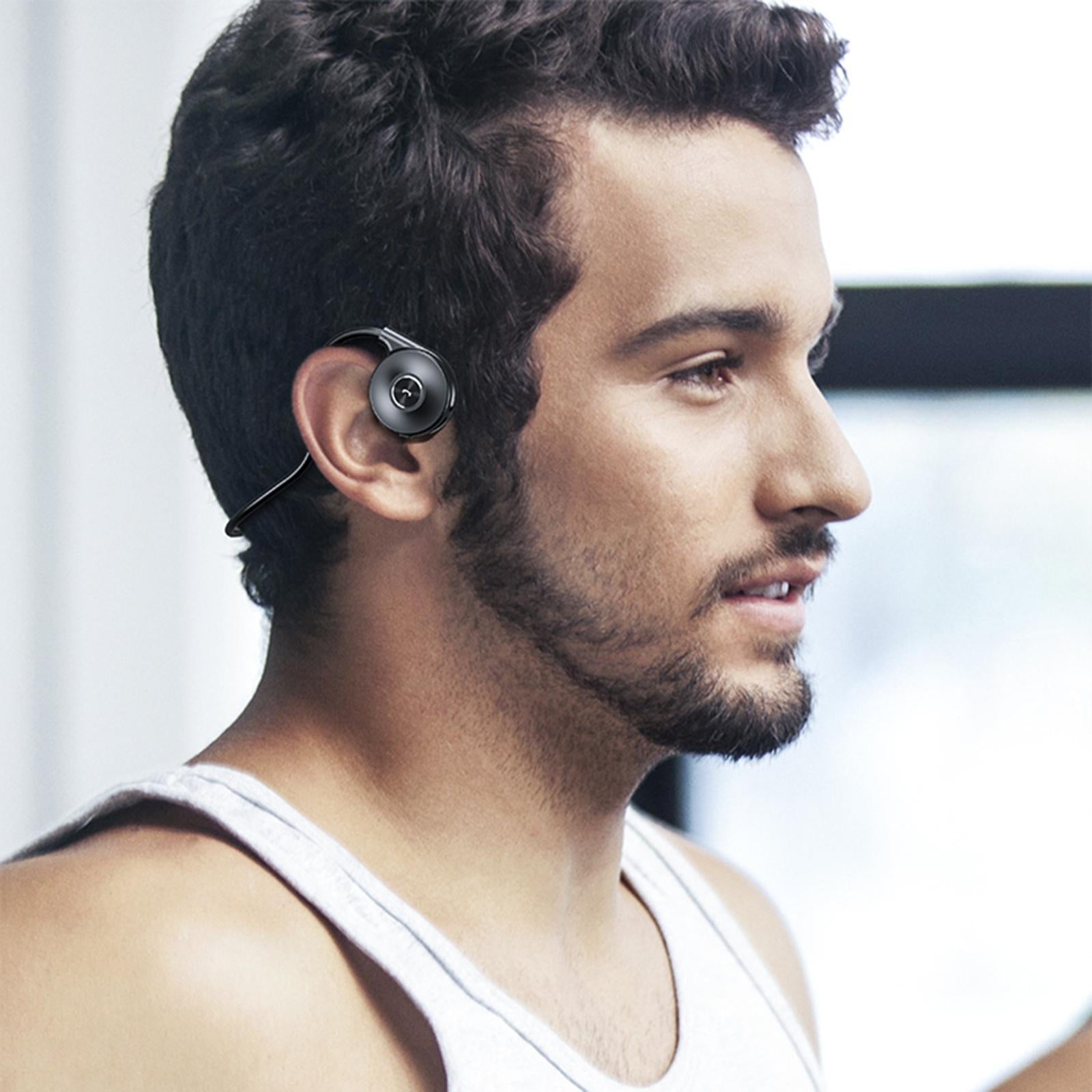Bone Conduction Headphones with Mic for Running Driving Low Latency Black
