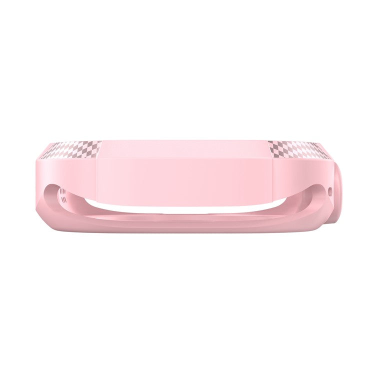 For Apple Watch Ultra 2 49mm / Ultra 49mm Carbon Fiber Texture TPU Watch Case Cushion Reinforced Corners Shockproof Protective Bumper Frame Cover - Pink