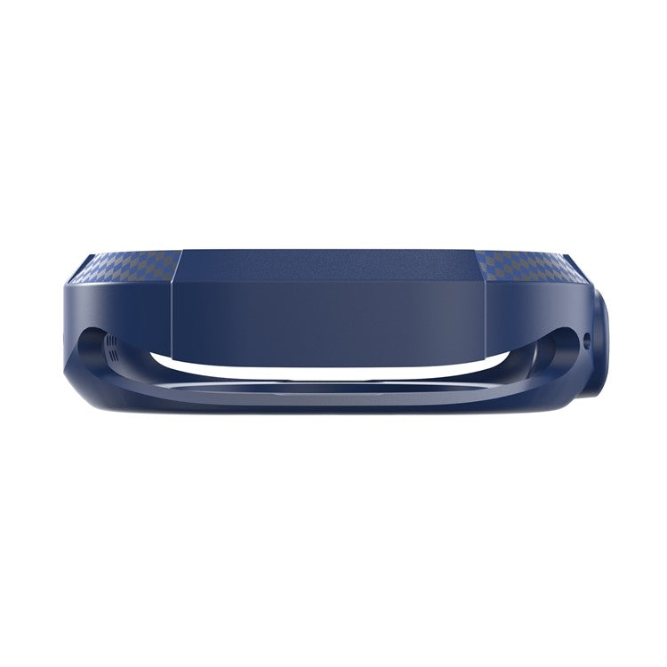 For Apple Watch Ultra 2 49mm / Ultra 49mm Carbon Fiber Texture TPU Watch Case Cushion Reinforced Corners Shockproof Protective Bumper Frame Cover - Blue