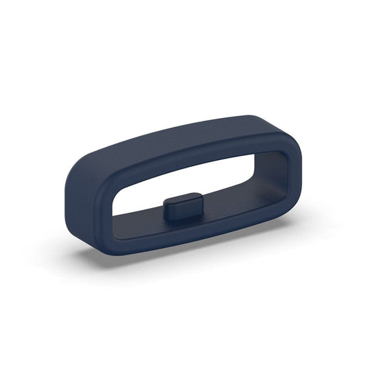 Fastener Ring for 22mm Width Watch Band, Silicone Watch Band Strap Loop Watch Holder Keeper - Navy Blue