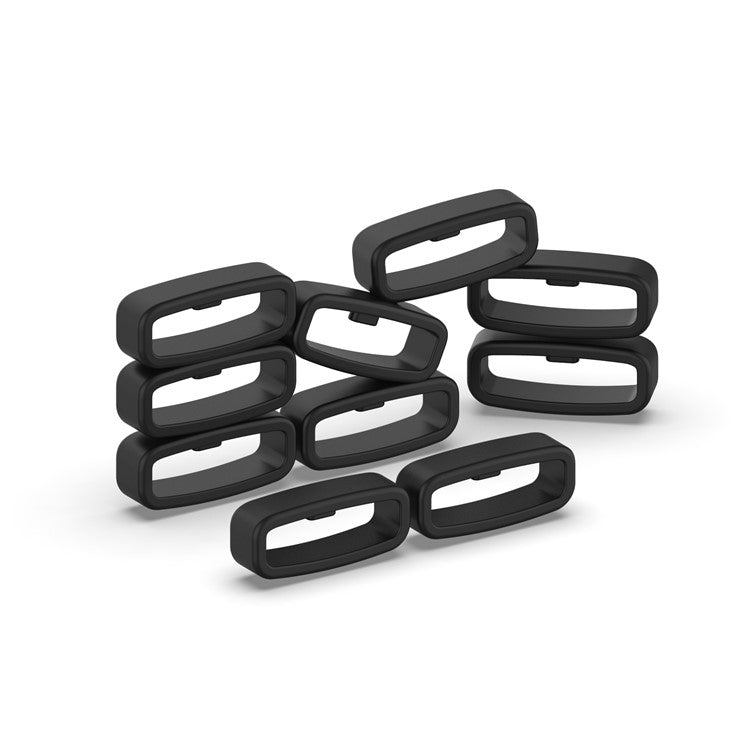 Fastener Ring for 22mm Width Watch Band, Silicone Watch Band Strap Loop Watch Holder Keeper - Navy Blue