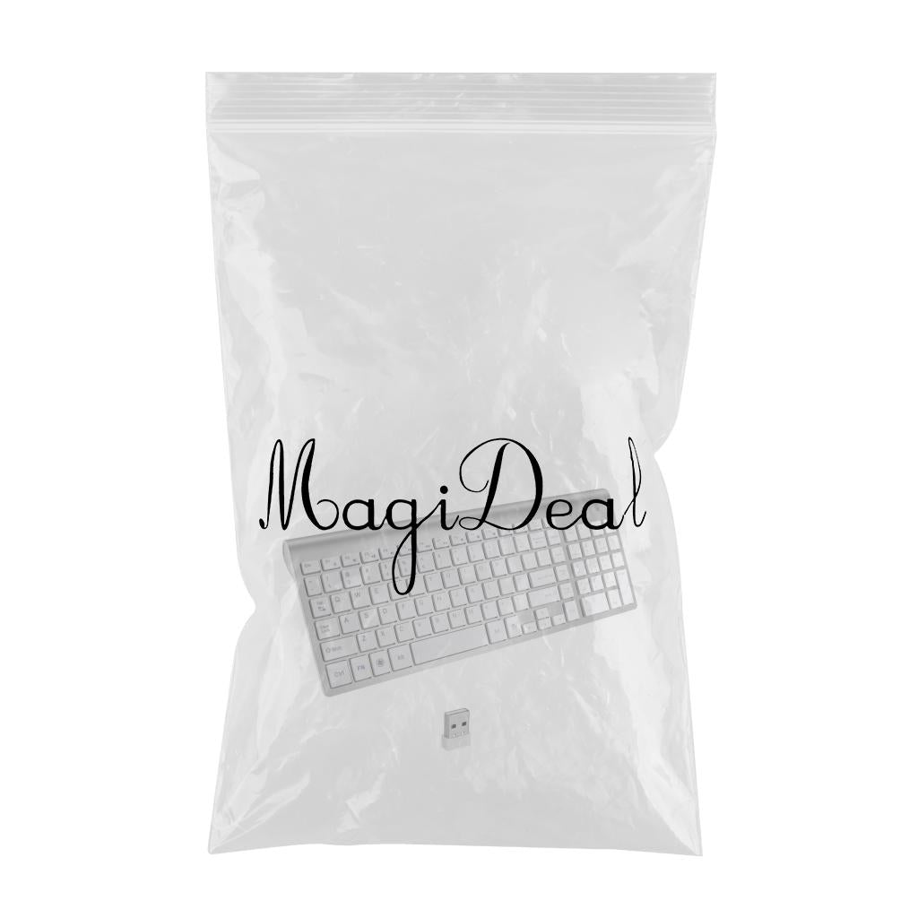 Desktop Slim 2.4G Wireless Keyboard Quiet for PC Laptop Numeric Keypad Silver White