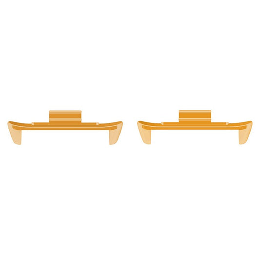 1 Pair 20mm Watch Strap Connector for Xiaomi Smart Band 9 Pro / 8 Pro / Redmi Watch 4 Watchband Metal Adapter - Rose Gold