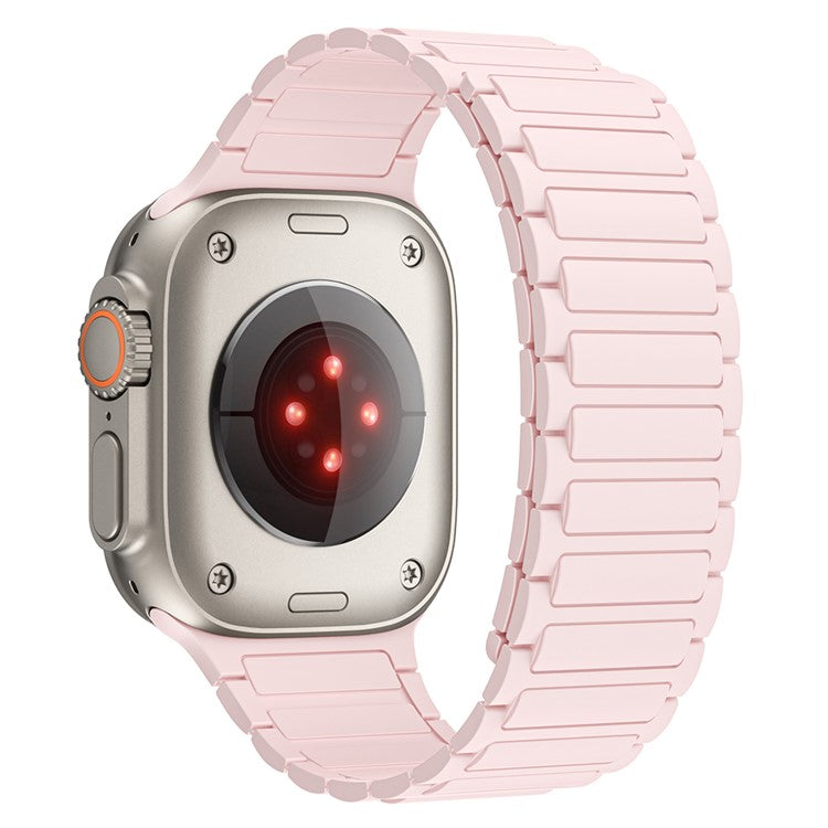 Watch Band for Apple Watch Series 10 42mm / 9 8 7 41mm / SE (2023) SE (2022) SE 6 5 4 40mm / 3 2 1 38mm Magnetic Silicone Strap - Pink