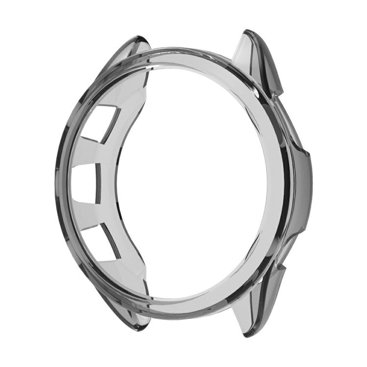 For Garmin Forerunner 165 Watch Case Half Cover Anti-drop TPU Watch Frame - Transparent Black