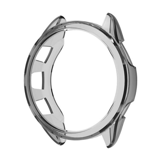 For Garmin Forerunner 165 Watch Case Half Cover Anti-drop TPU Watch Frame - Transparent Black