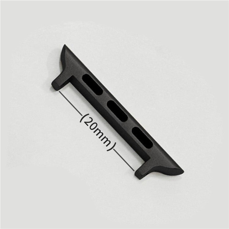 For Apple Ultra 2 Ultra 49mm  /  9 8 7 45mm  /  6 5 4 SE (2023) SE (2022) SE 44mm  /  3 2 1 42mm 1 Pair 20mm Watch Band Adapter - Black