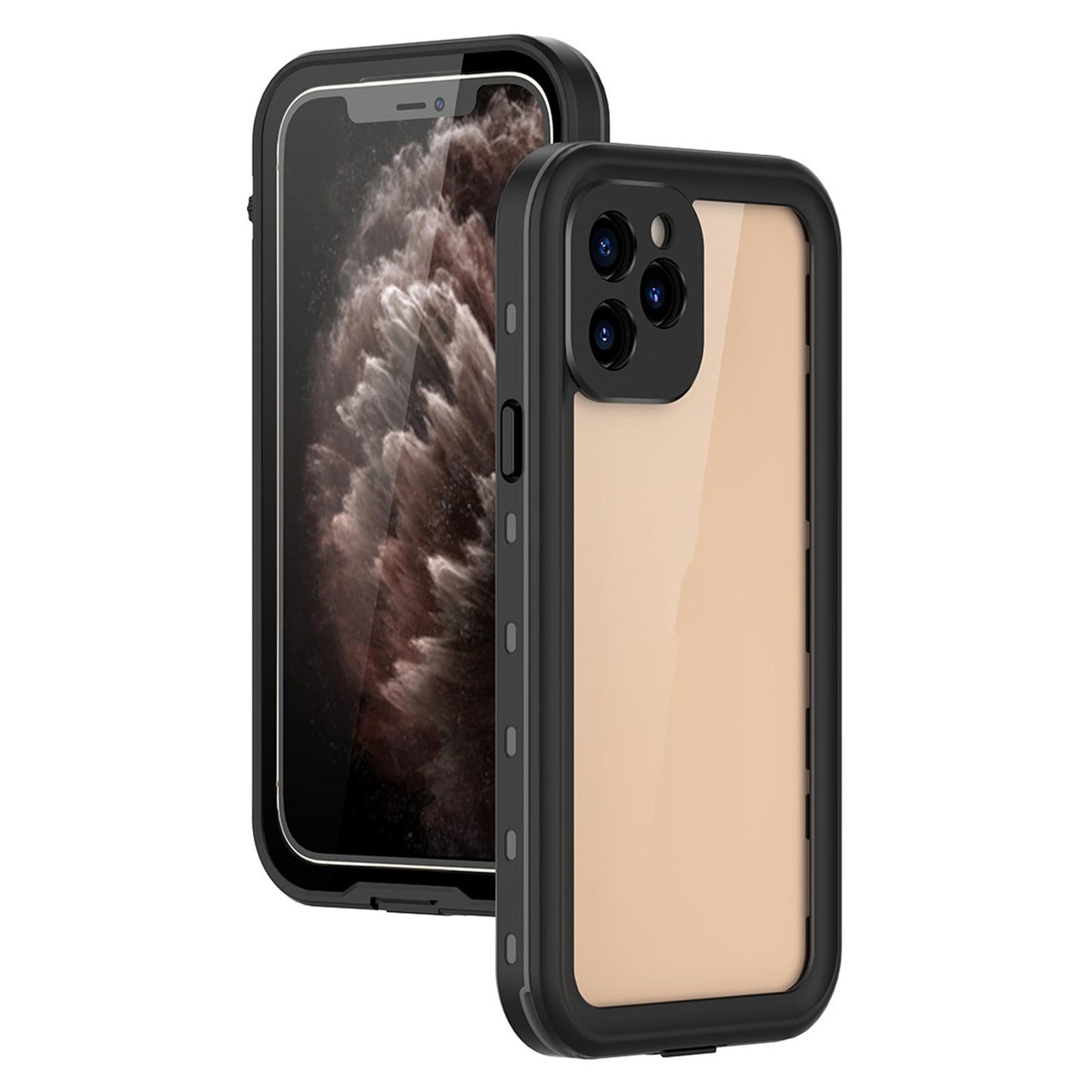 Waterproof Phone Case Full Body Sealed Protective Cover for 12Pro Black
