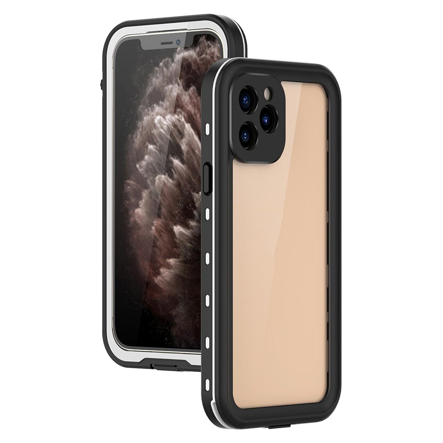 Waterproof Phone Case Full Body Sealed Protective Cover for 12Pro White