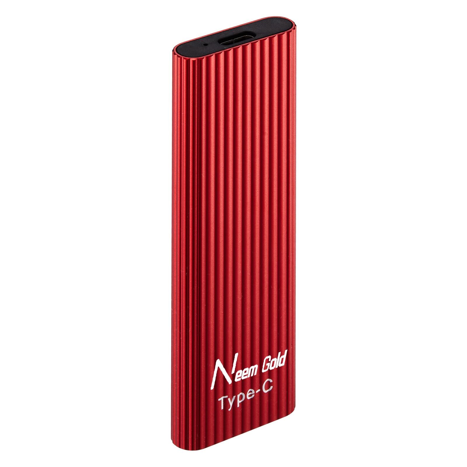 External SSD USB3.1 Solid State Disk for TV  Phone Camera 2TB Red