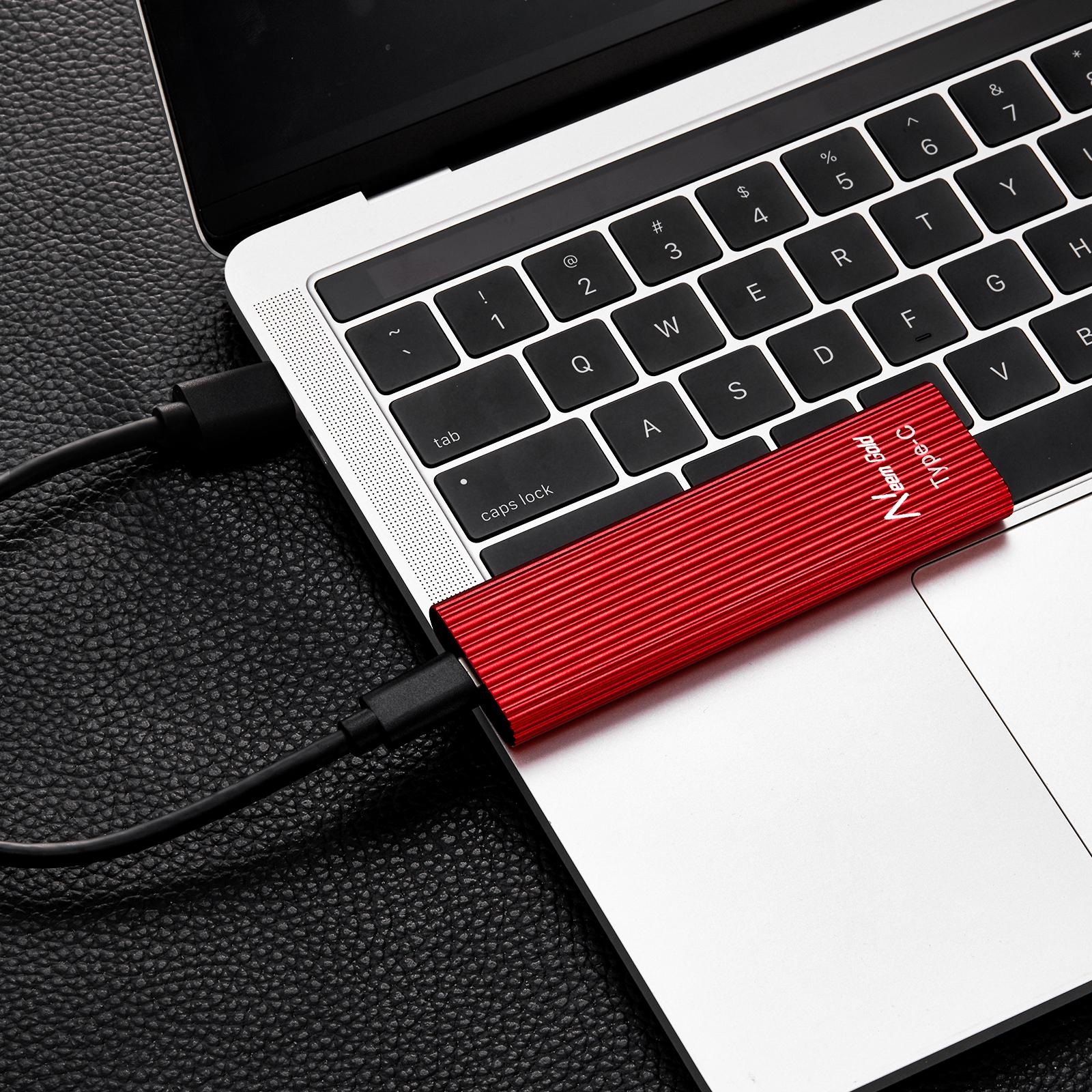 External SSD USB3.1 Solid State Disk for TV  Phone Camera 2TB Red