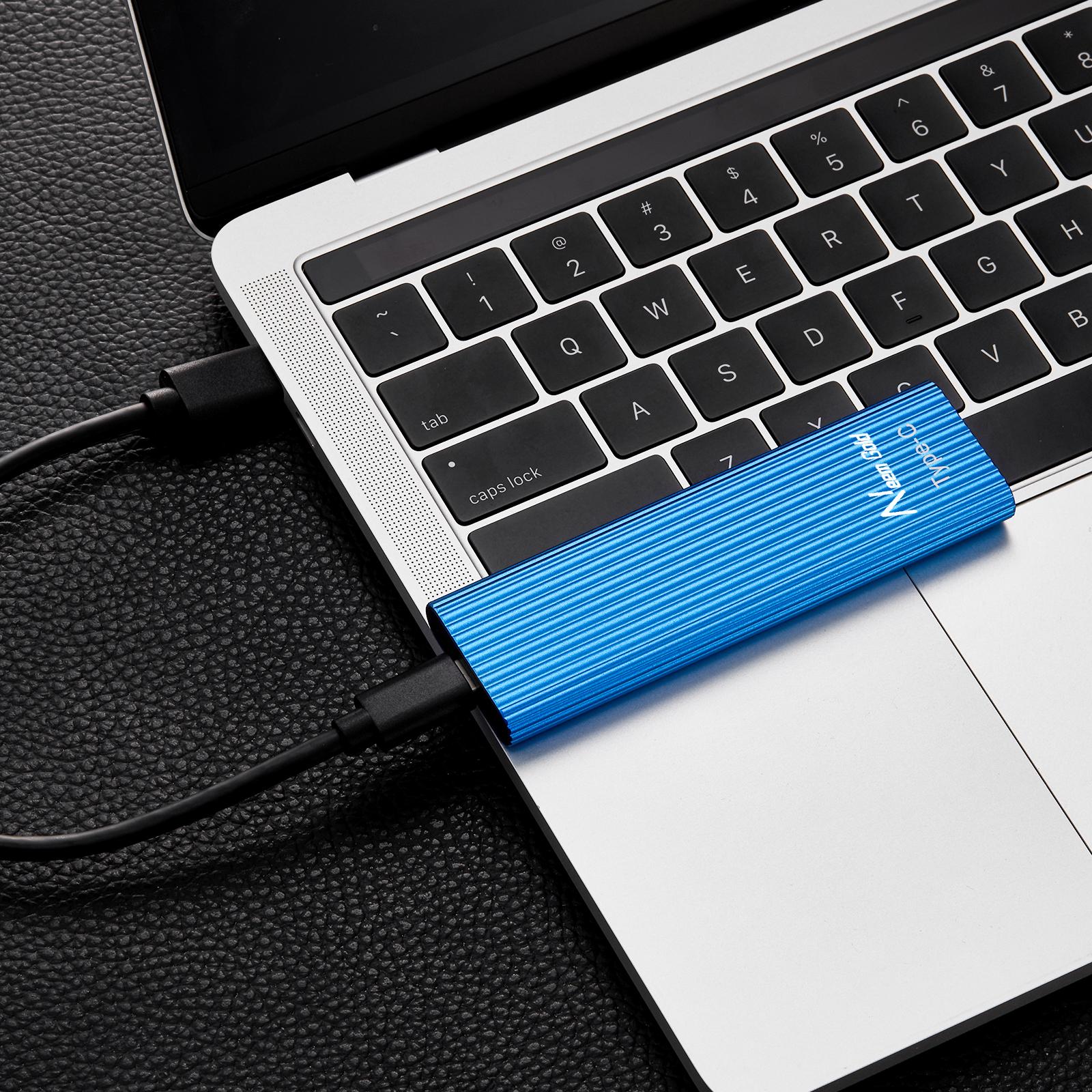 External SSD USB3.1 Solid State Disk for TV  Phone Camera 2TB Blue