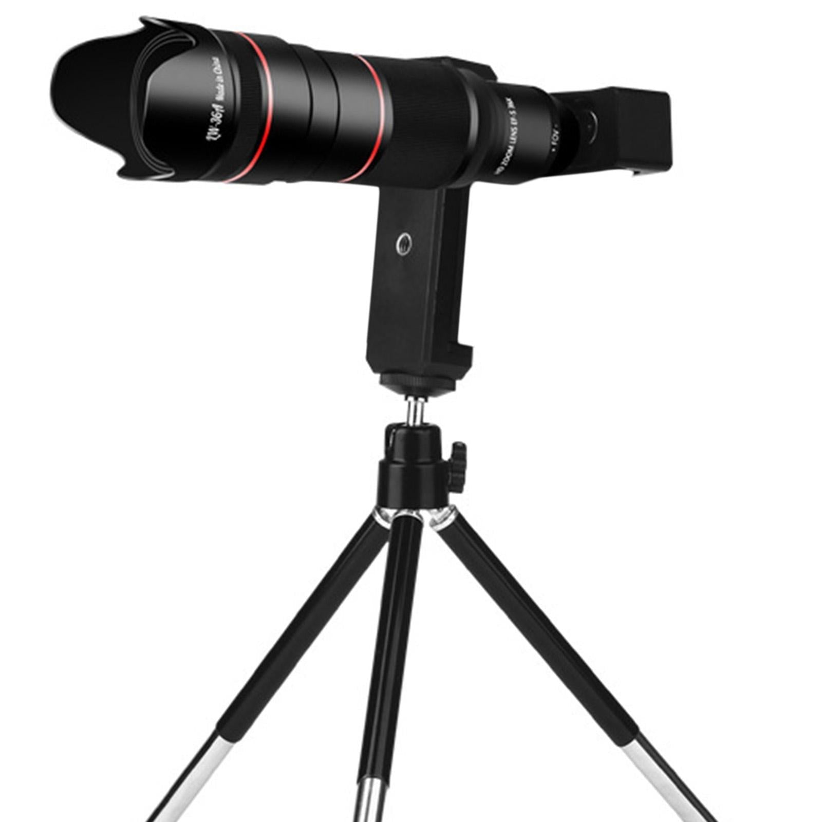 Zoom Optical HD Lens Monocular Telescope Tripod Clip for Cell Phone 36X