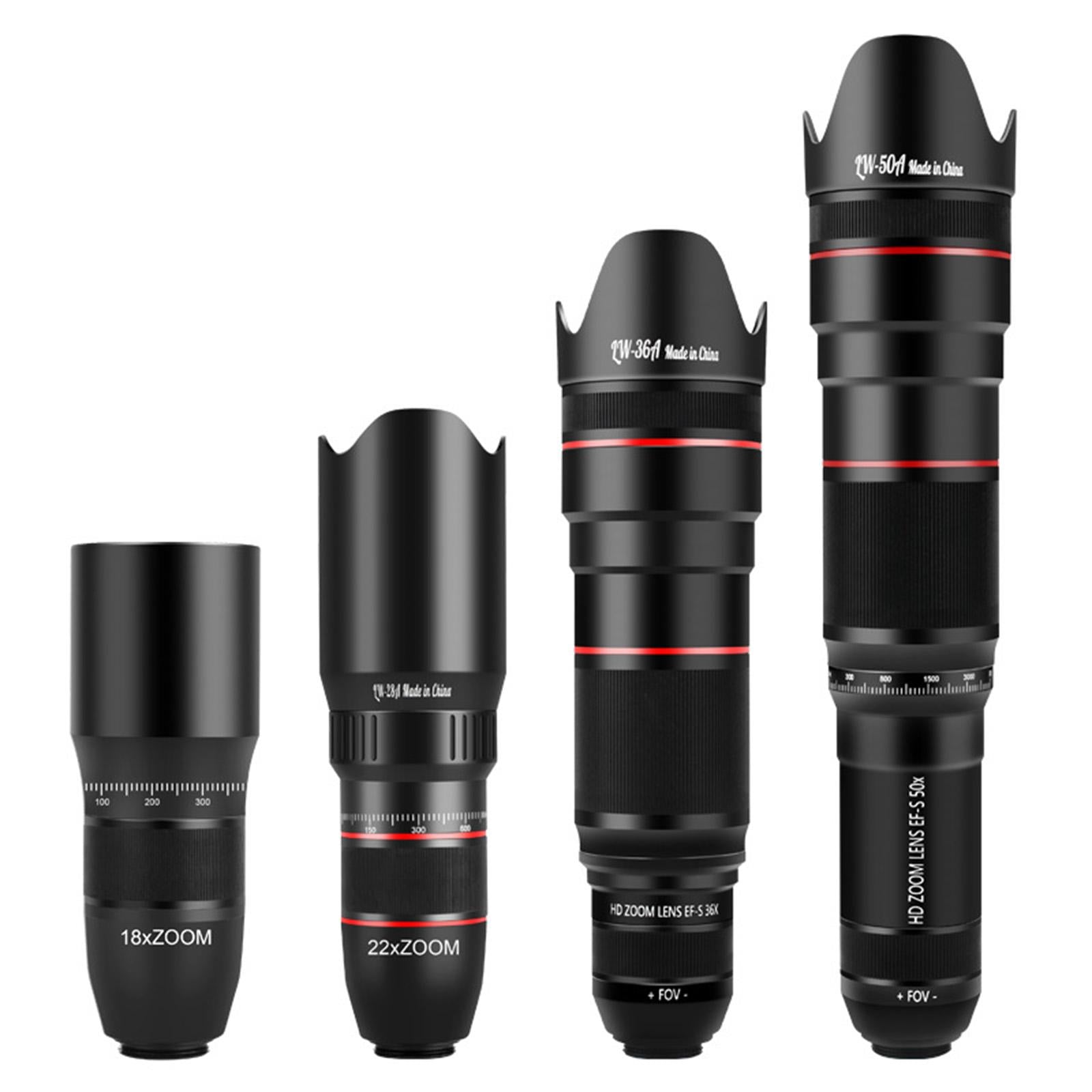 Zoom Optical HD Lens Monocular Telescope Tripod Clip for Cell Phone 36X