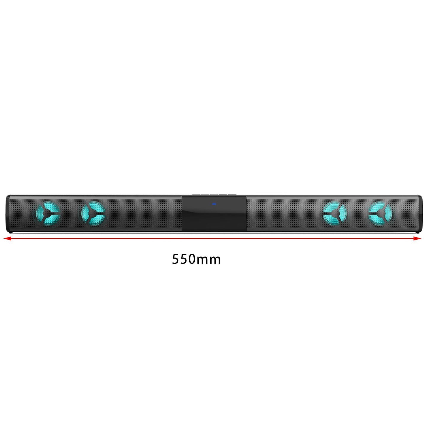 TV Sound Bar Bluetooth with 4 Speakers For PC 7 Color RGB Light Colorful Box