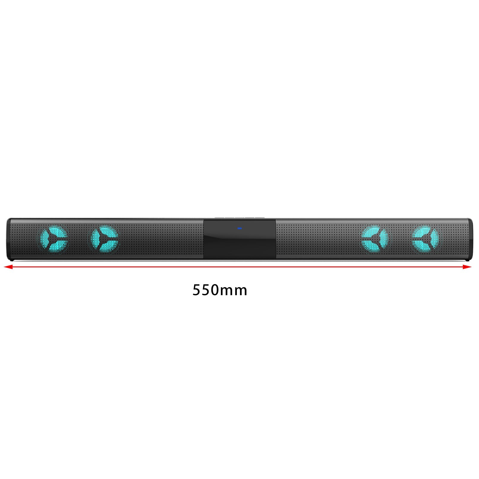 TV Sound Bar Bluetooth with 4 Speakers For PC 7 Color RGB Light Bubble Pack