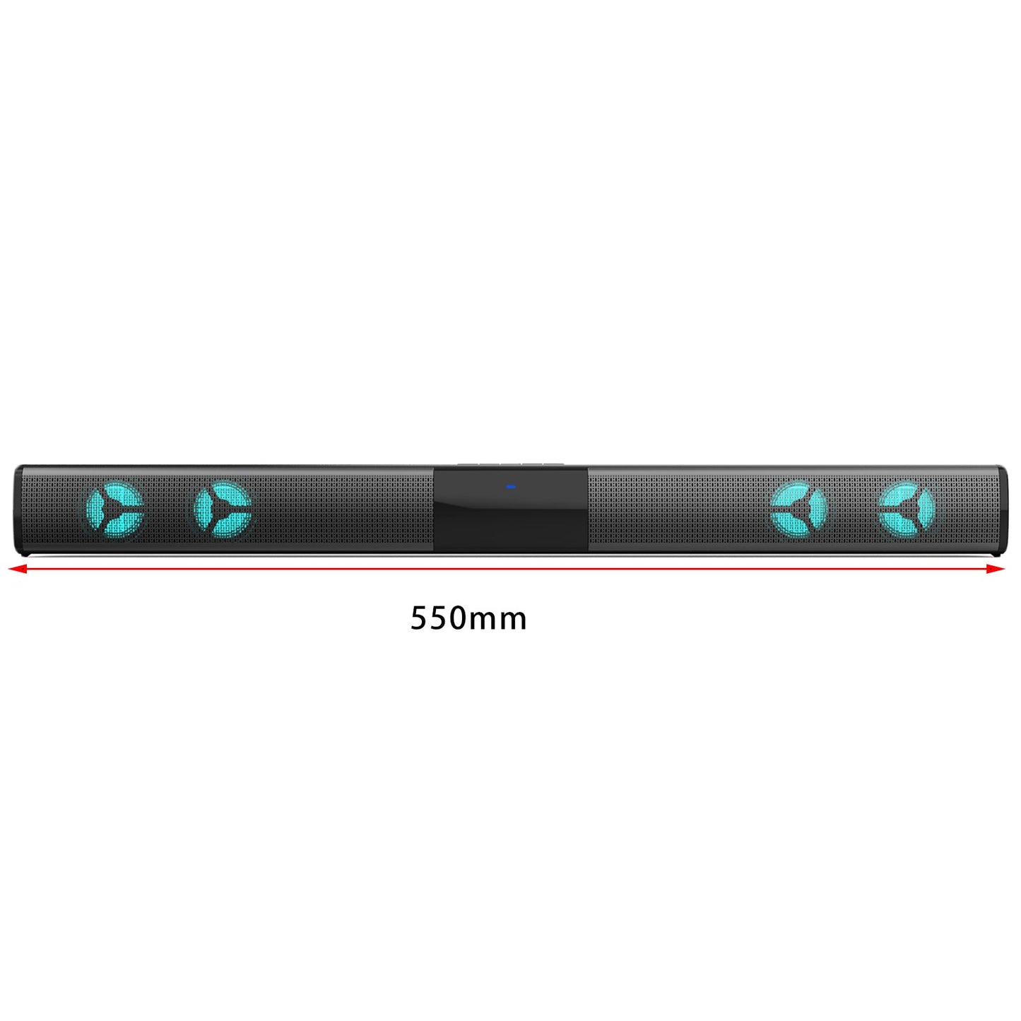 TV Sound Bar Bluetooth with 4 Speakers For PC 7 Color RGB Light Bubble Pack