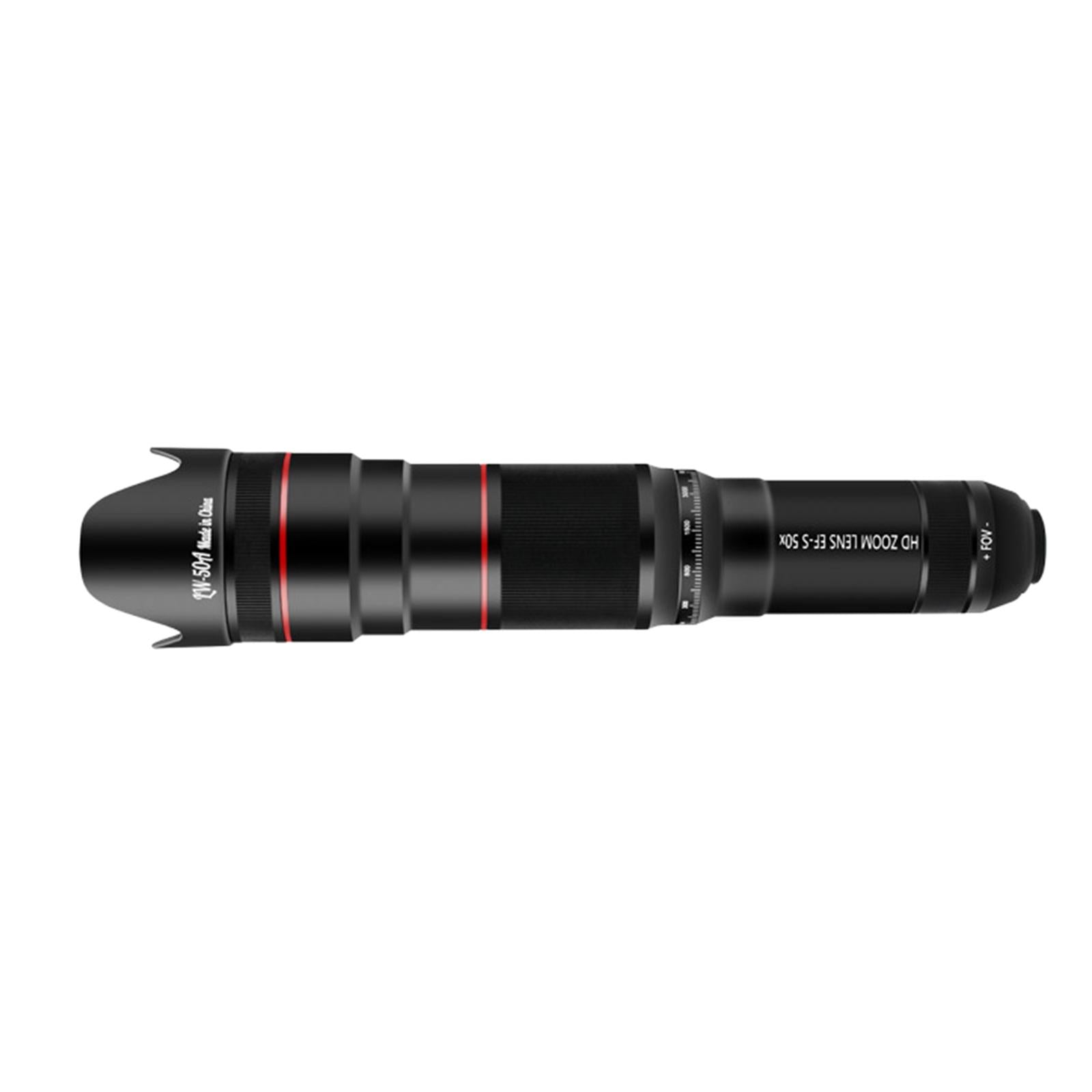Zoom Optical HD Lens Monocular Telescope Tripod Clip for Cell Phone 50X