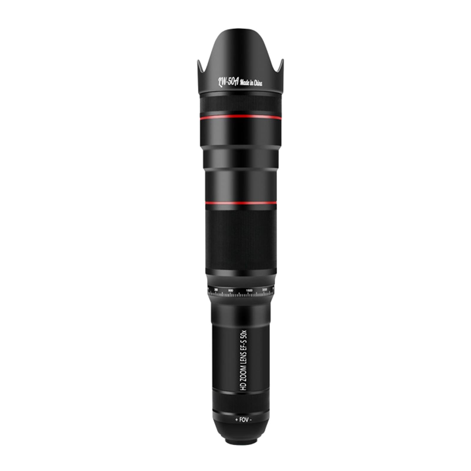 Zoom Optical HD Lens Monocular Telescope Tripod Clip for Cell Phone 50X