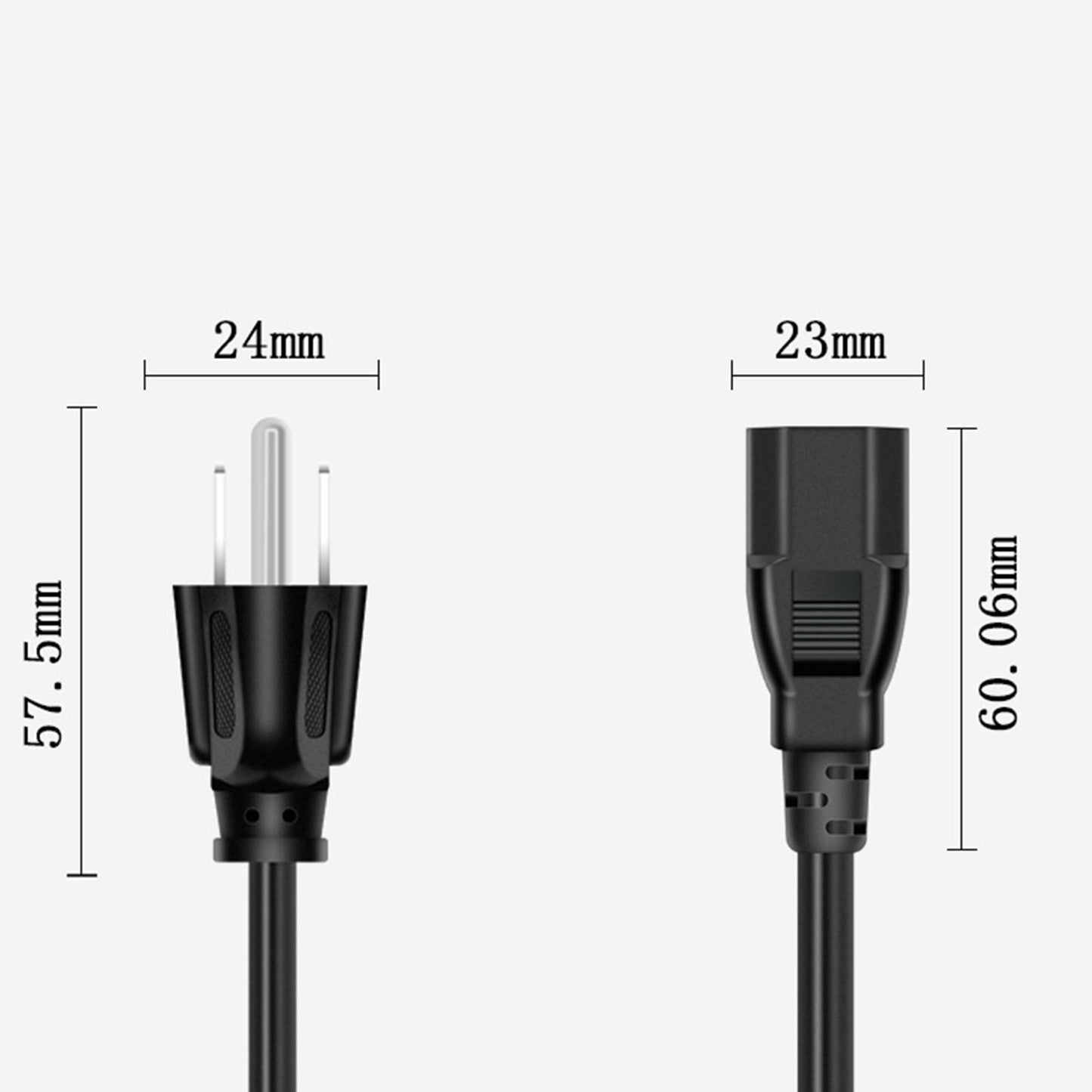 AC Power Supply Adapter Cord Cord Cable AC Adapters for Office Laptop 1.8m