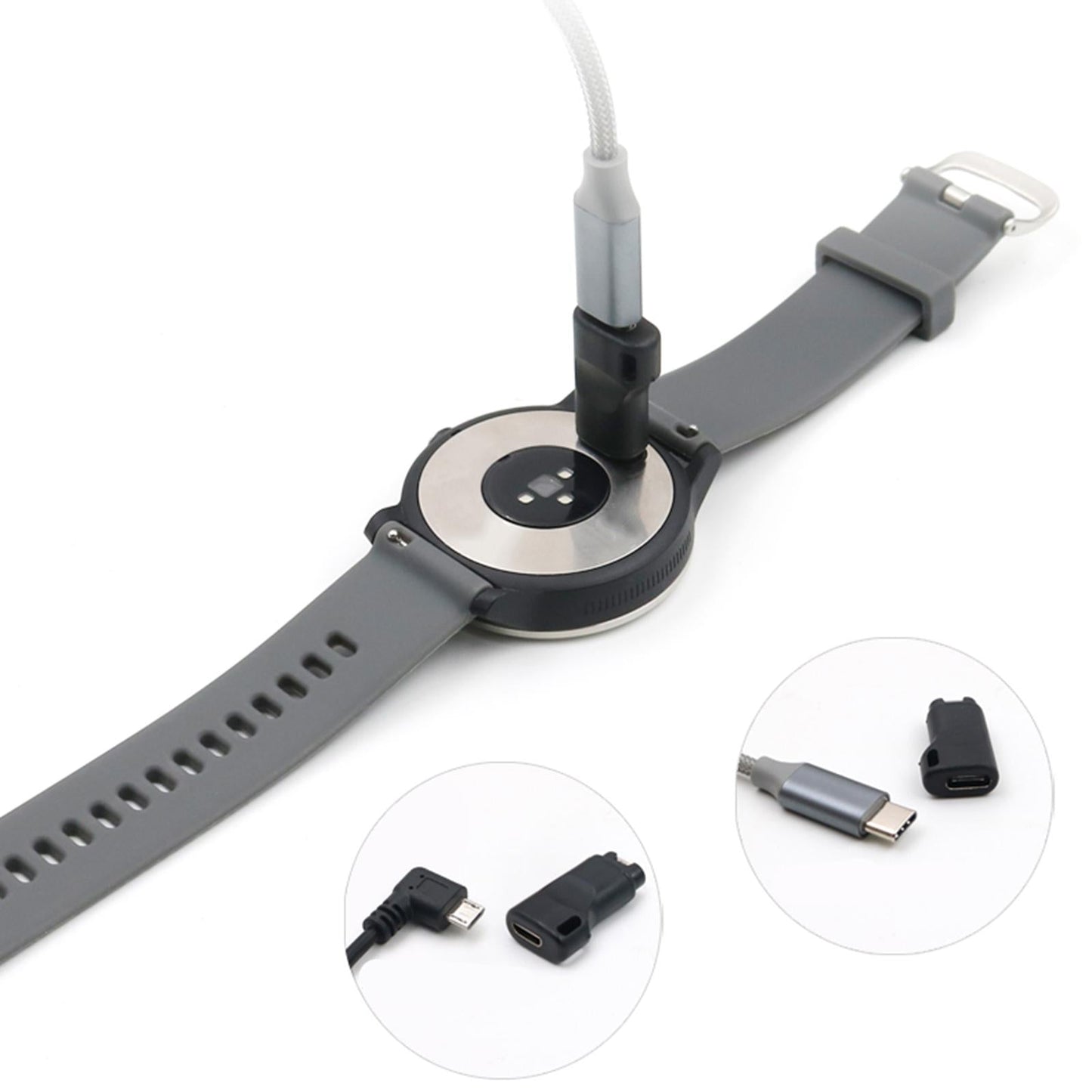 Micro-USB Charger Adapter Parts Fit for Fenix 5 5x 5s 6 6x 6s Pro Plastic
