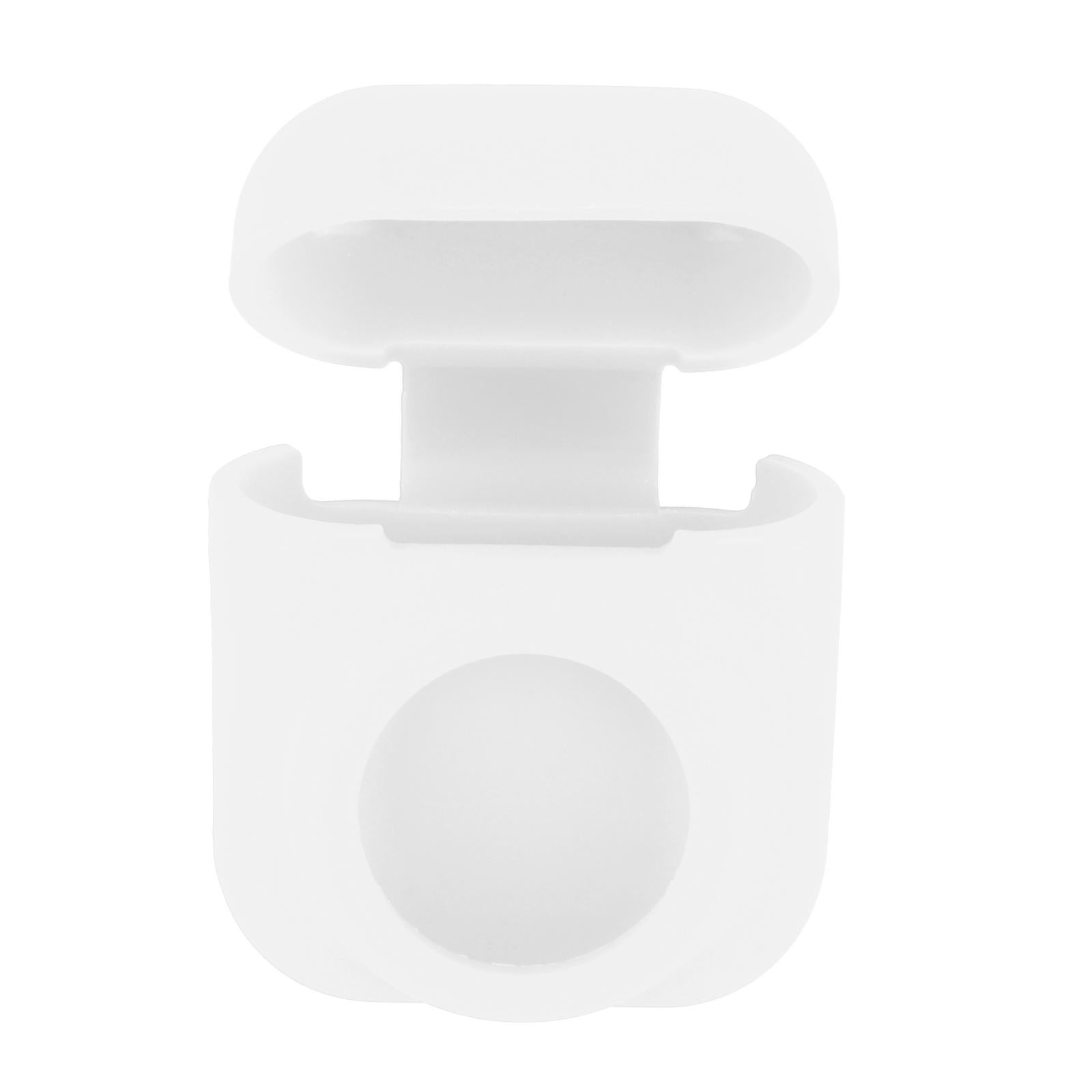 Silicone Case with Key Chain Hang Wallet Tablet Key Anti-Scratch for Airtag, White