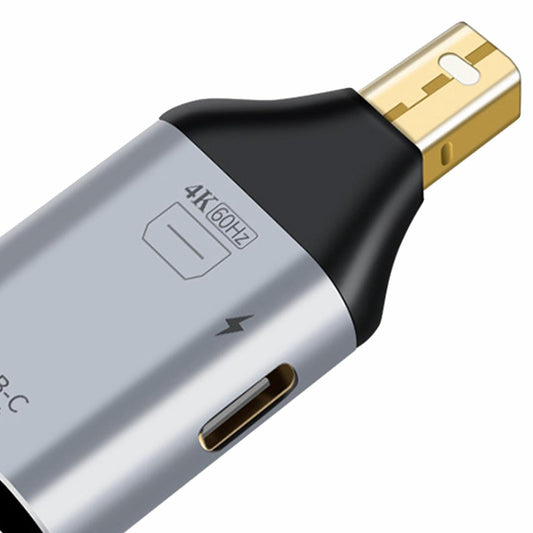 USB-C Female to Male Transfer Converter Adapter for Computer miniDP PD