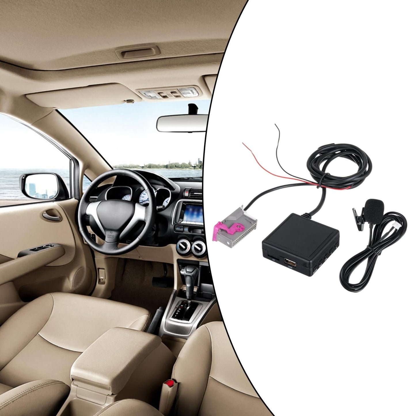 5.0 Bluetooth Audio Cable Adapter Speaker Stereo System for Audi A3 A4 A6 A8
