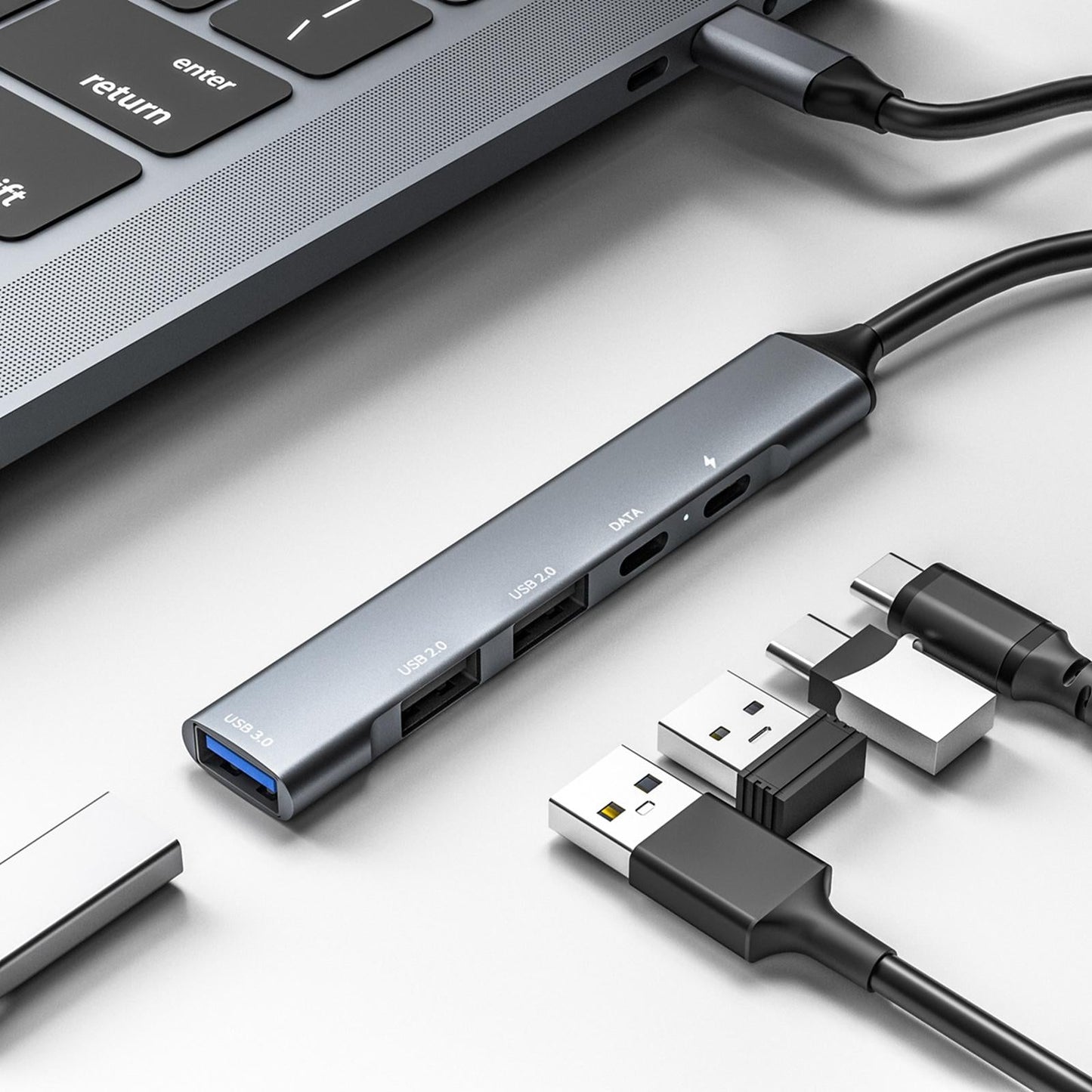 USB C Hub Multi-Port Type-C 5 in 1 USB C 2.0 for iPad Pro Easy to Carry