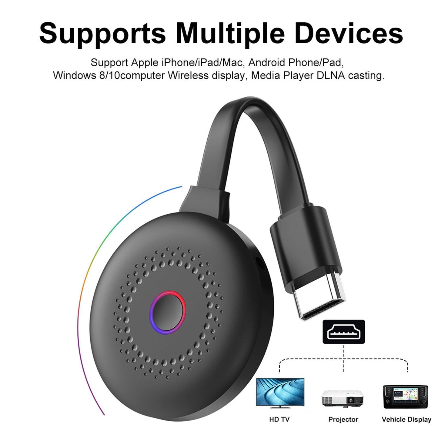 WiFi Wireless Adapter HDMI-Compatible Mirror Screen Display for Mac Android
