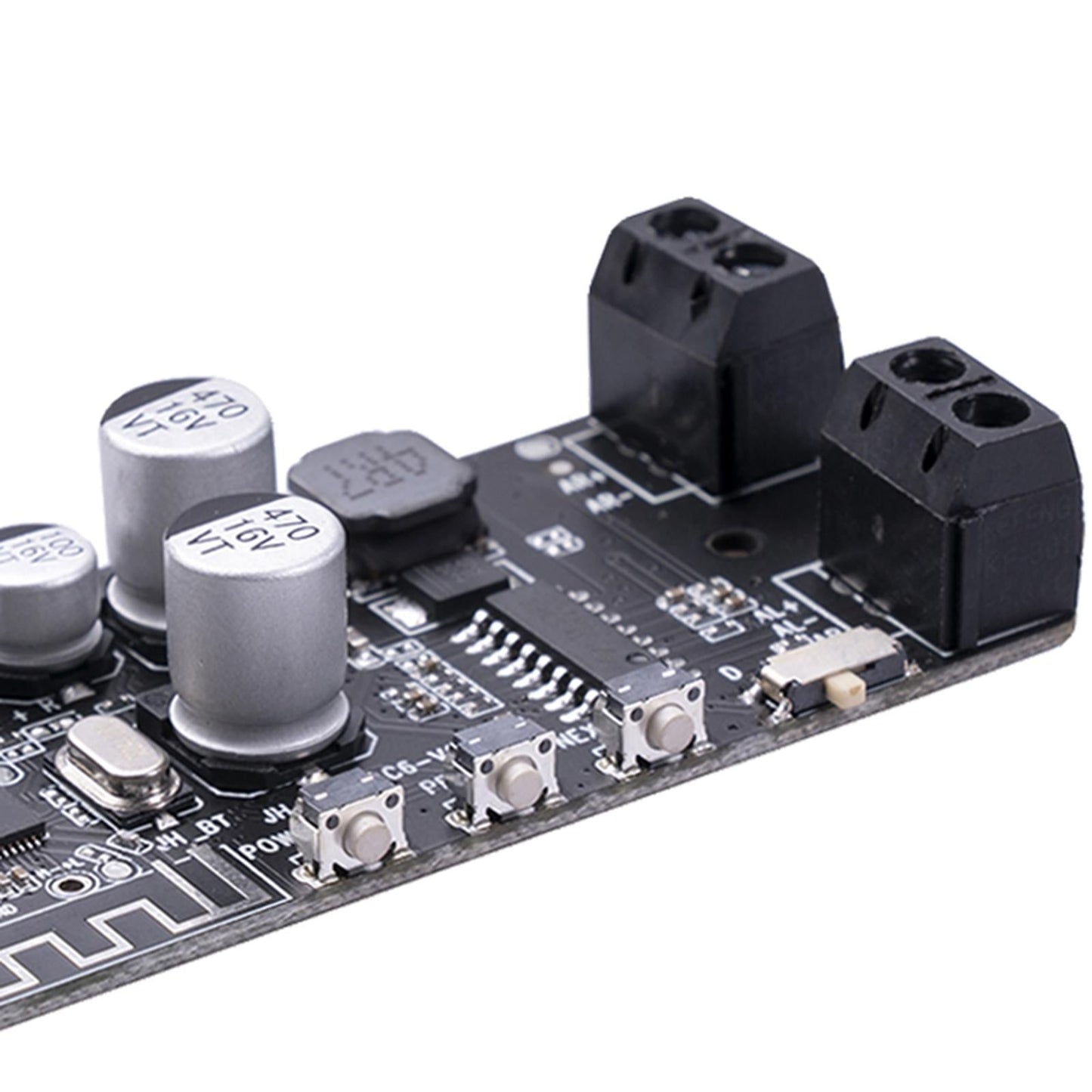 Bluetooth 5.0 Amplifier Board Mini 2x5W Easy Installation Stereo for Home Black