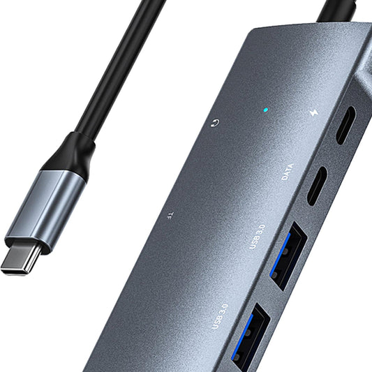 9 in 1 Type C Hub Docking Station with VGA 3 USB3.0 Ethernet for Laptops