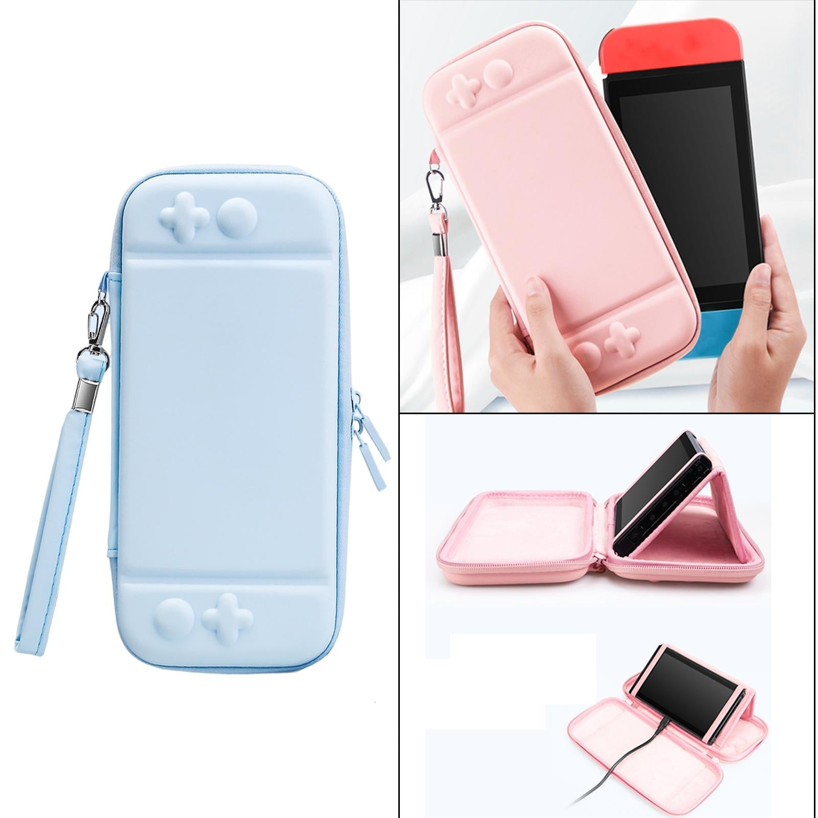 Carrying Case Cute Waterproof for NS Switch Lite Large Storage Space Blue
