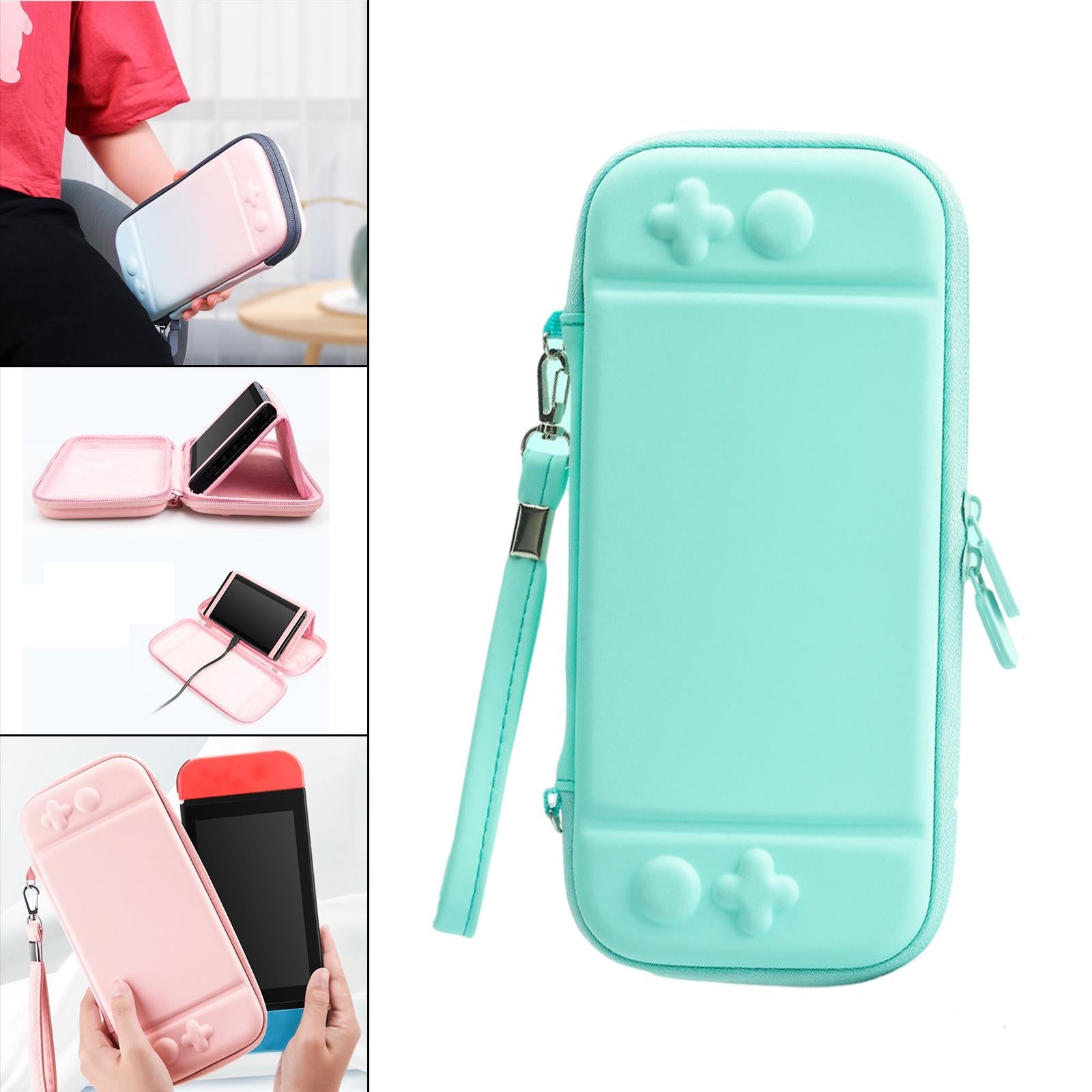 Carrying Case Cute Waterproof for NS Switch Lite Large Storage Space Green