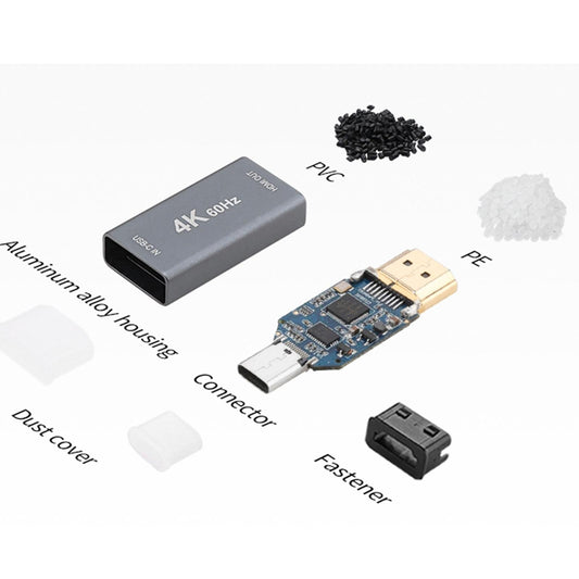 USB Type C 3.1 Female to HDMI Male Adapter 4K 60Hz for Tablet Phone Laptop