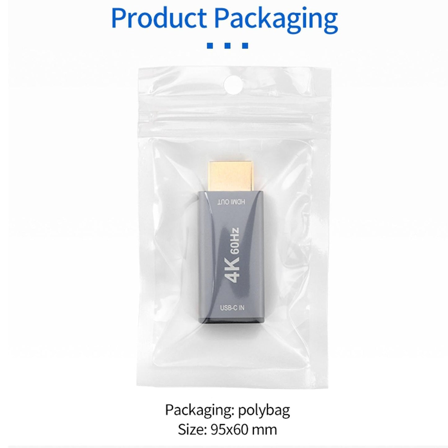 USB Type C 3.1 Female to HDMI Male Adapter 4K 60Hz for Tablet Phone Laptop