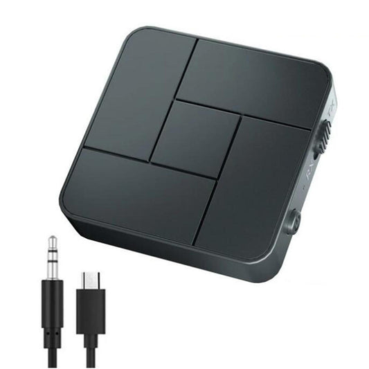 Bluetooth 5.0 Transmitter Receiver with Mic 3.5mm Wireless Audio Adapter